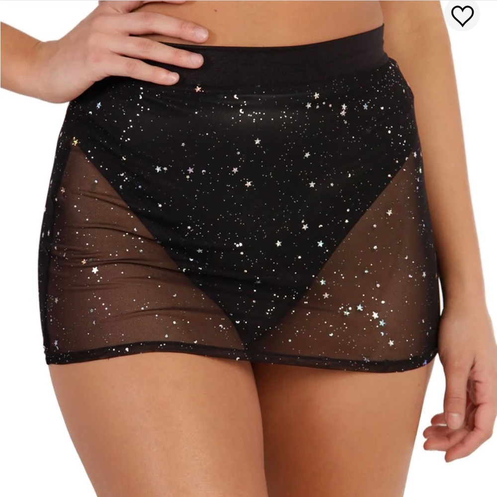 iHeartRaves Holo Star Mini Skirt